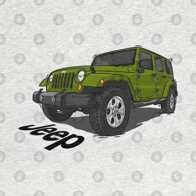 Jeep Wrangler - Army by 4x4 Sketch